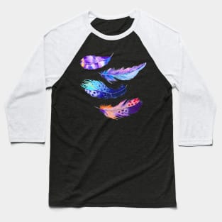 feathers watercolor hand drawn Baseball T-Shirt